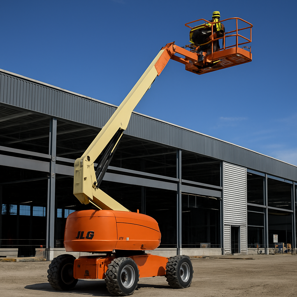 Kloubova plosina JLG na stavbe — JLG 460AJ, 600S, 800AJ pracovni plosina