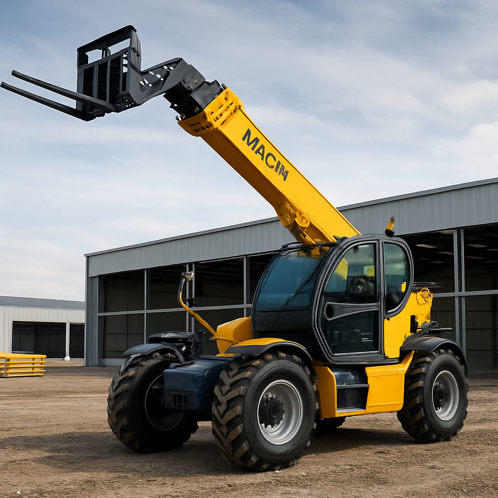 Teleskopicky manipulator Magni RTH HTH — otocny telehandler s displejem Naviop Genius 7G