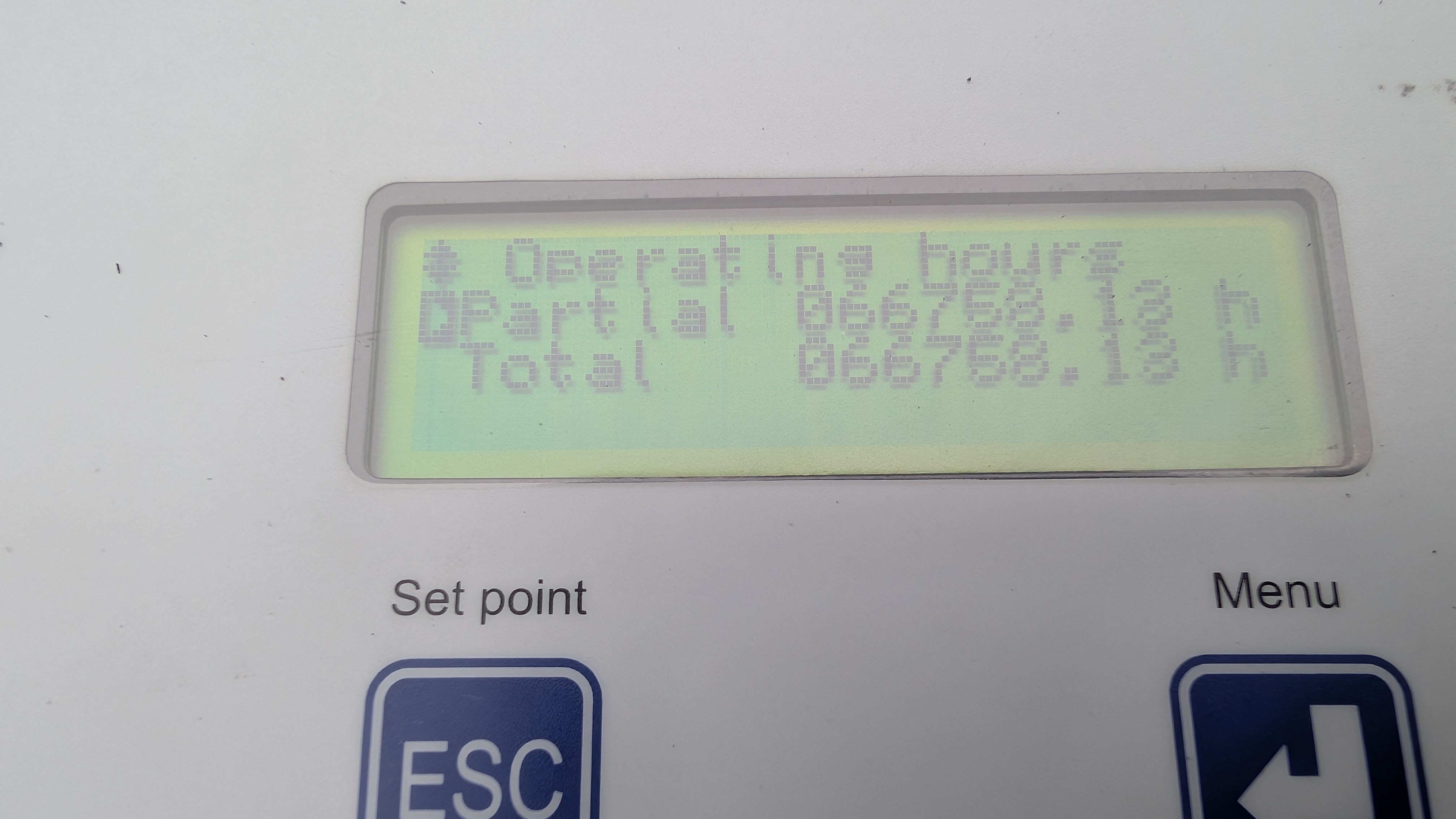 Termotek P802 LCD — operating hours counter 66756 h